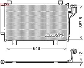 Радиатор кондиционера Denso dcn44012