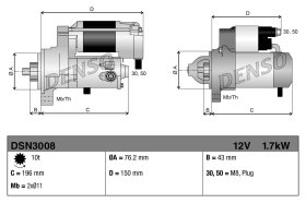 Стартер Denso DSN3008
