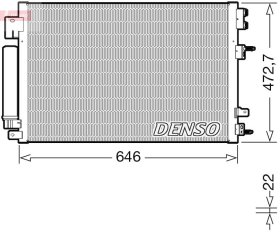 Радиатор кондиционера Denso dcn13021
