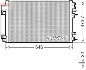 Радиатор кондиционера Denso dcn13022