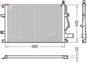 Радиатор кондиционера Denso dcn33013