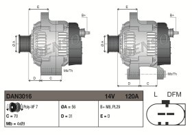 Генератор Denso dan3016