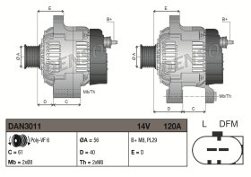 Генератор Denso dan3011