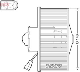 Вентилятор салона Denso dea10054