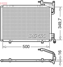 Радиатор кондиционера Denso dcn10055