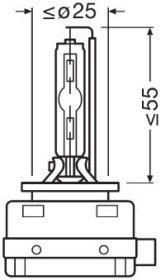 Лампа дальнього світла Osram 66140ult2hb