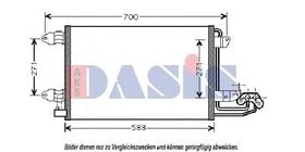 Радиатор кондиционера Aks Dasis 042013N
