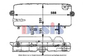 Бачок охлаждающей жидкости Aks Dasis 133100N