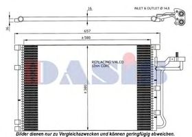 Радиатор кондиционера Aks Dasis 222003N