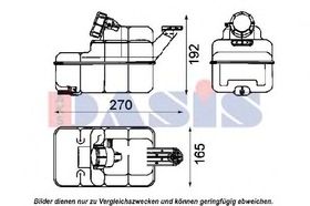 Бачок охлаждающей жидкости Aks Dasis 401070N