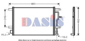 Радиатор кондиционера Aks Dasis 482001N