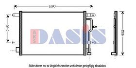 Радиатор кондиционера Aks Dasis 482300N