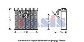 Испаритель кондиционера Aks Dasis 820225N