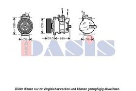 Компрессор кондиционера Aks Dasis 850068N
