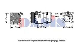 Компрессор кондиционера Aks Dasis 850731N