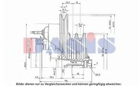 Муфта компрессора кондиционера Aks Dasis 851266N