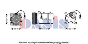 Компрессор кондиционера Aks Dasis 851330N
