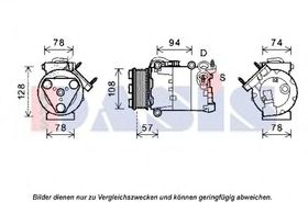 Компрессор кондиционера Aks Dasis 851936N