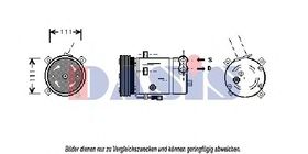 Компрессор кондиционера Aks Dasis 852200N