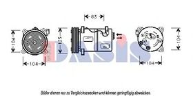 Компрессор кондиционера Aks Dasis 853000N
