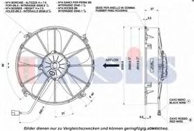 Вентилятор радиатора кондиционера Aks Dasis 870063N