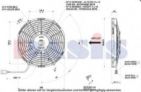 Вентилятор радиатора кондиционера Aks Dasis 870233N