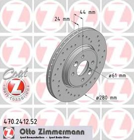 Тормозной диск Zimmermann 470.2412.52