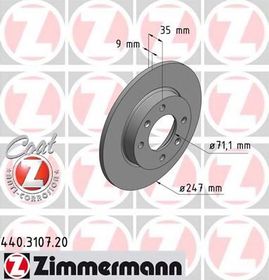 Тормозной диск Zimmermann 440.3107.20