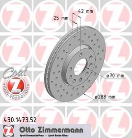Тормозной диск Zimmermann 430.1473.52