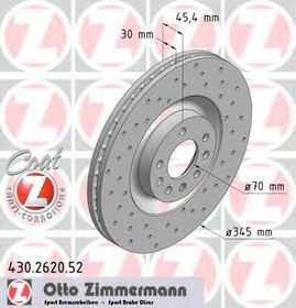 Тормозной диск Zimmermann 430.2620.52