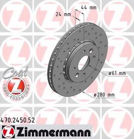Тормозной диск Zimmermann 470.2450.52