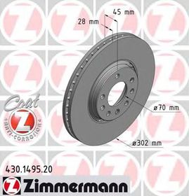 Тормозной диск Zimmermann 430.1495.20