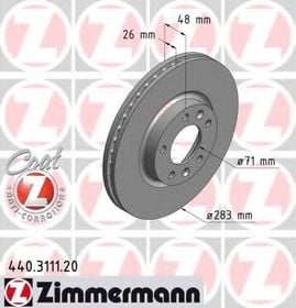 Тормозной диск Zimmermann 440.3111.20