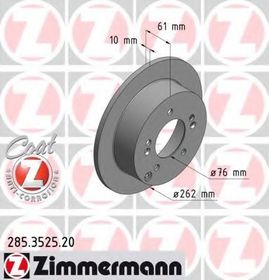 Тормозной диск Zimmermann 285.3525.20