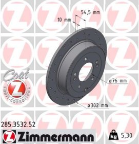 Тормозной диск Zimmermann 285353252