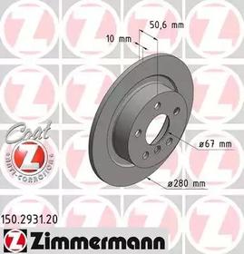 Гальмівний диск Zimmermann 150.2931.20
