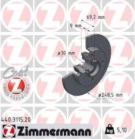 Тормозной диск Zimmermann 440311520