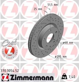 Гальмівний диск Zimmermann 370305452