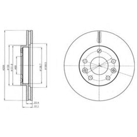 Гальмівний диск Delphi BG4455