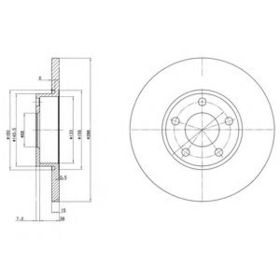 Тормозной диск Delphi BG2749