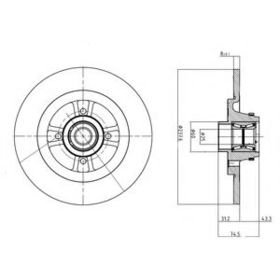 Гальмівний диск Delphi BG9025RS
