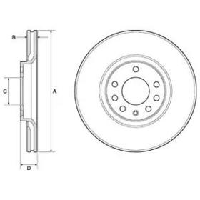 Тормозной диск Delphi BG3770C