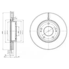 Тормозной диск Delphi BG3861C
