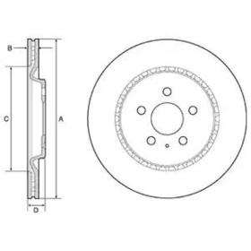 Тормозной диск Delphi BG4643C