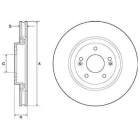Тормозной диск Delphi BG4683C