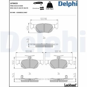 Тормозные колодки Delphi LP3633