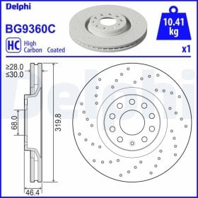 Тормозной диск Delphi bg9360c