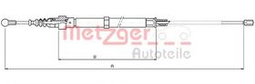 Трос ручного тормоза Metzger 10.7508