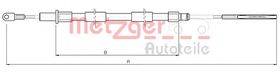 Трос ручного тормоза Metzger 10.4155