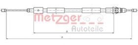 Трос ручного гальма Metzger 10.4657